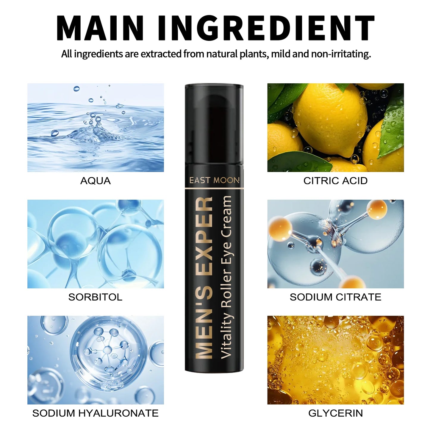 Men's Retinol Eye Cream Eye Bag Firming Lifting Cream Lightening Dark Circles Skin Instant Eye Repair Serum Stick Remover Gel