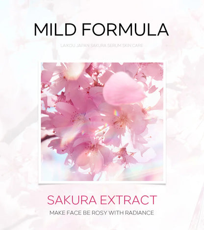 LAIKOU 17ML Japan Sakura Serum Vitamin C Nourish Essense Oil Control 24K Gold Serum Rose Blueberry Skin Care Smoothing Facecare