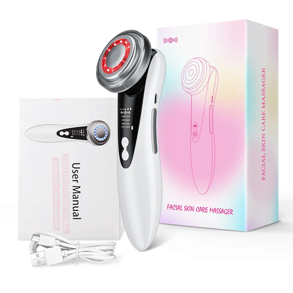 Multifunction Facial Massager 4 in 1 RF EMS Facial Radio Frequency Device Wireless Beauty Photon Skin Rejuvenation Instrument