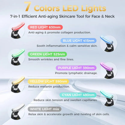 Anti Wrinkle Facial Massager Neck Face Beauty Device Skin Tighten Facial Lift Device Reduce Double Chin Skin Care Tool 7 color