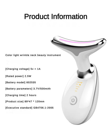 Anti Wrinkle Facial Massager Neck Face Beauty Device Skin Tighten Facial Lift Device Reduce Double Chin Skin Care Tool 7 color