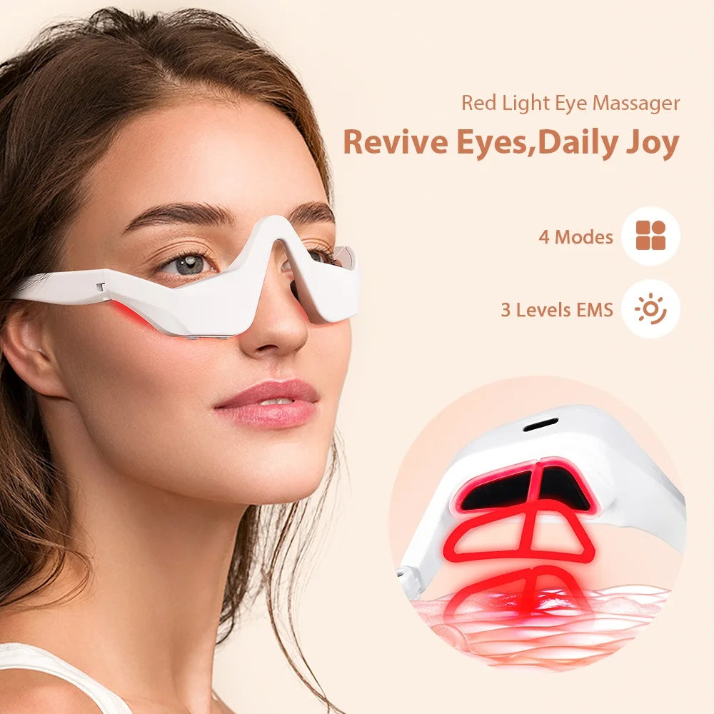 Foreverlily Eye Massager Relieves Eye Fatigue Eyes Massage Glasses Eye Fatigue Relief Massager Under-Eye Glasses Massager