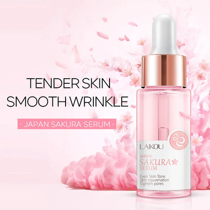 LAIKOU 17ML Japan Sakura Serum Vitamin C Nourish Essense Oil Control 24K Gold Serum Rose Blueberry Skin Care Smoothing Facecare