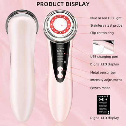 Multifunction Facial Massager 4 in 1 RF EMS Facial Radio Frequency Device Wireless Beauty Photon Skin Rejuvenation Instrument