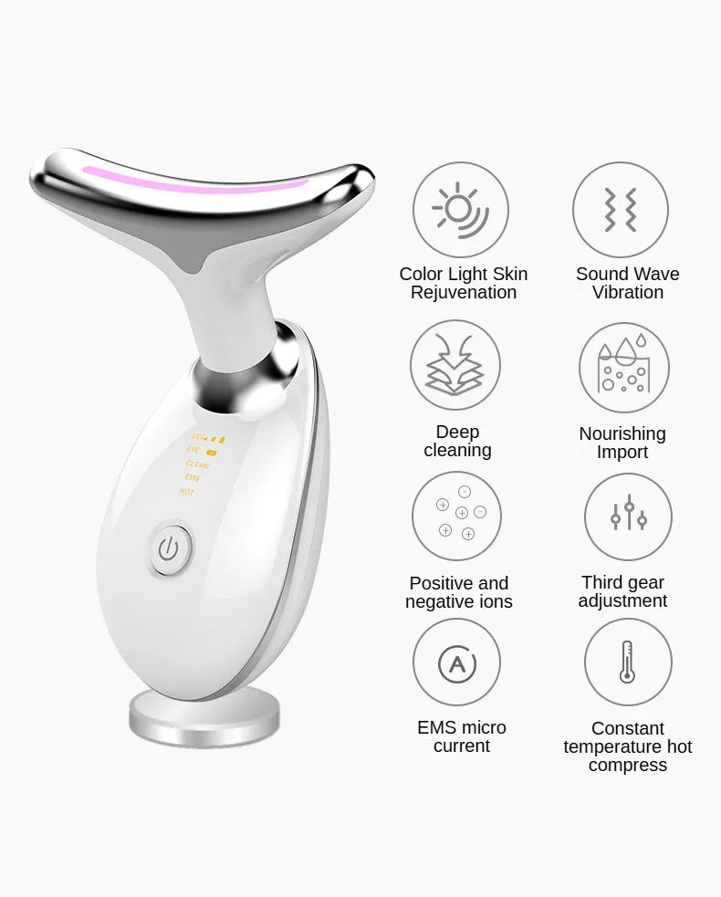 Anti Wrinkle Facial Massager Neck Face Beauty Device Skin Tighten Facial Lift Device Reduce Double Chin Skin Care Tool 7 color