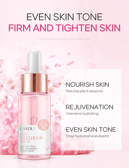 LAIKOU 17ML Japan Sakura Serum Vitamin C Nourish Essense Oil Control 24K Gold Serum Rose Blueberry Skin Care Smoothing Facecare