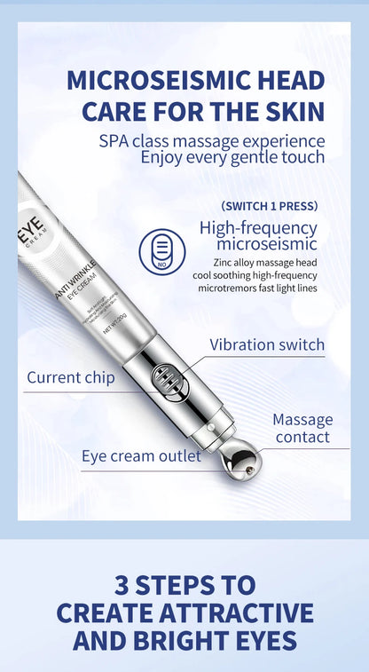 OCHEAL Electric Massage Eye Cream Hyaluronic Acid Firming Fades Fine Lines Eye Care Gel Moisturizing Beauty Eye Skin Care Beauty