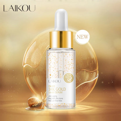 LAIKOU 17ML Japan Sakura Serum Vitamin C Nourish Essense Oil Control 24K Gold Serum Rose Blueberry Skin Care Smoothing Facecare